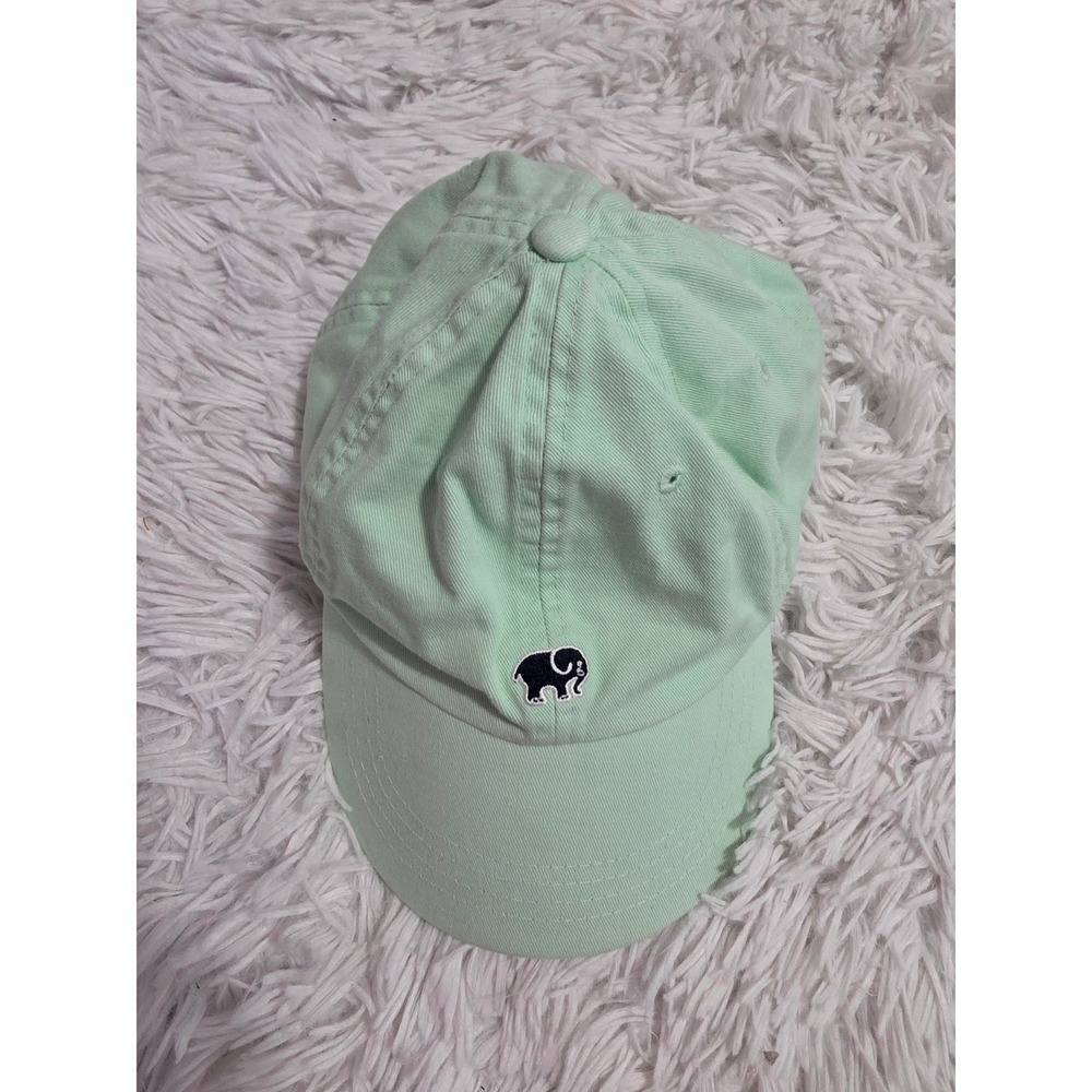 Ivory Ella Mint Green Elephant Logo Embroidered Adjustable Cotton Baseball Hat